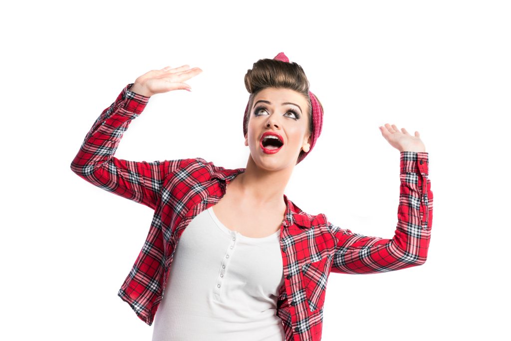 graphicstock beautiful young woman with pin up make up and hairstyle studio shot on white background SdQMzHfBzW