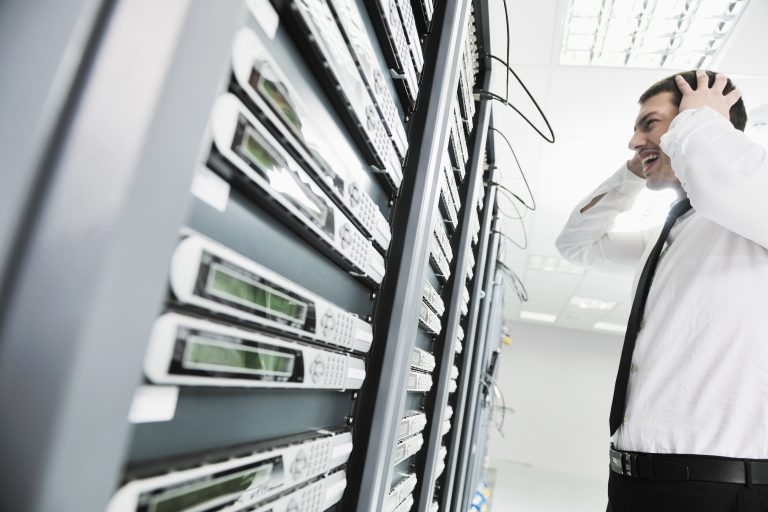 system fail situation in network server room